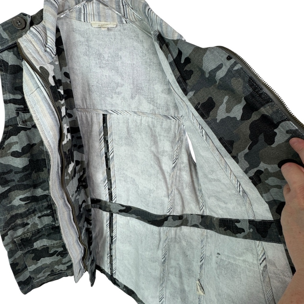 Mystree Camo Army Vest 100% Cotton Trendy Stylish Streetwear Women's Size Large - Picture 7 of 14